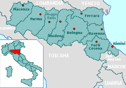 mapa Emilia Romagna